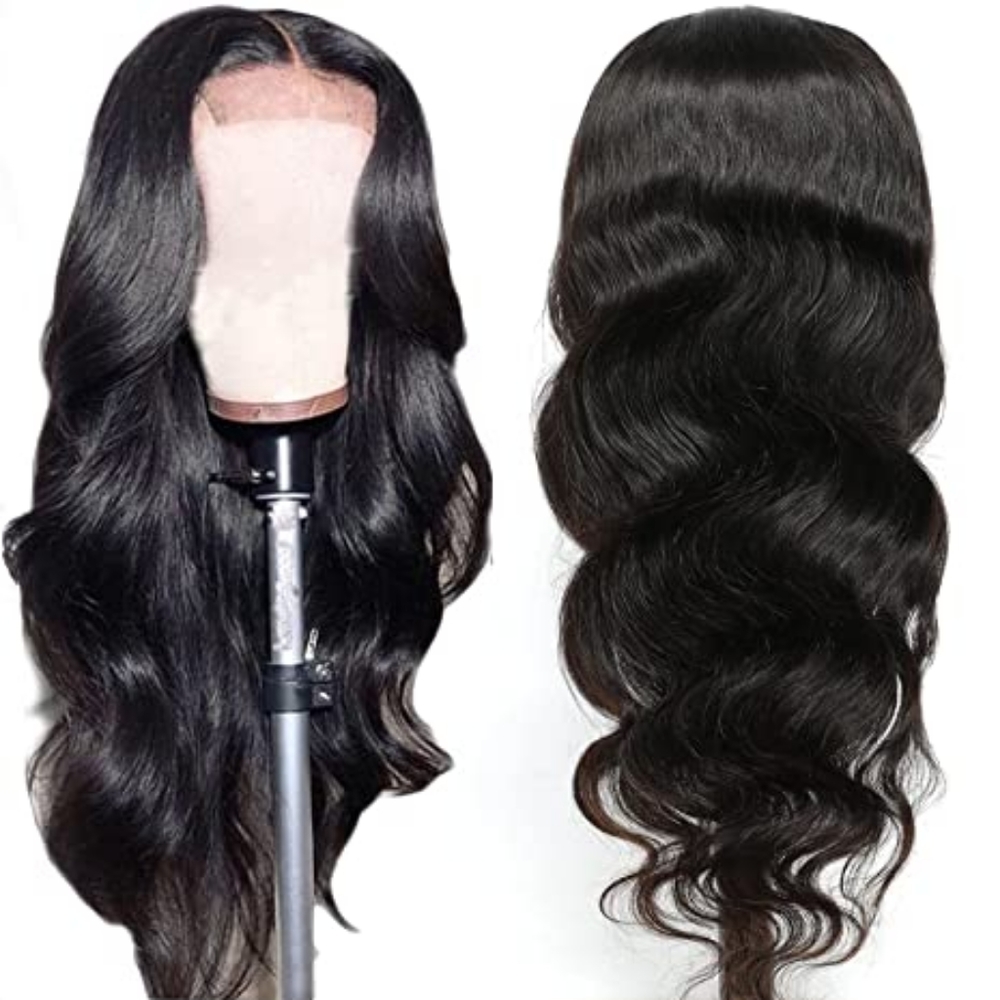100% Brazilian Virgin Human Hair Transparent Swiss Lace Wig HD Body Wave - Picture 2 of 6